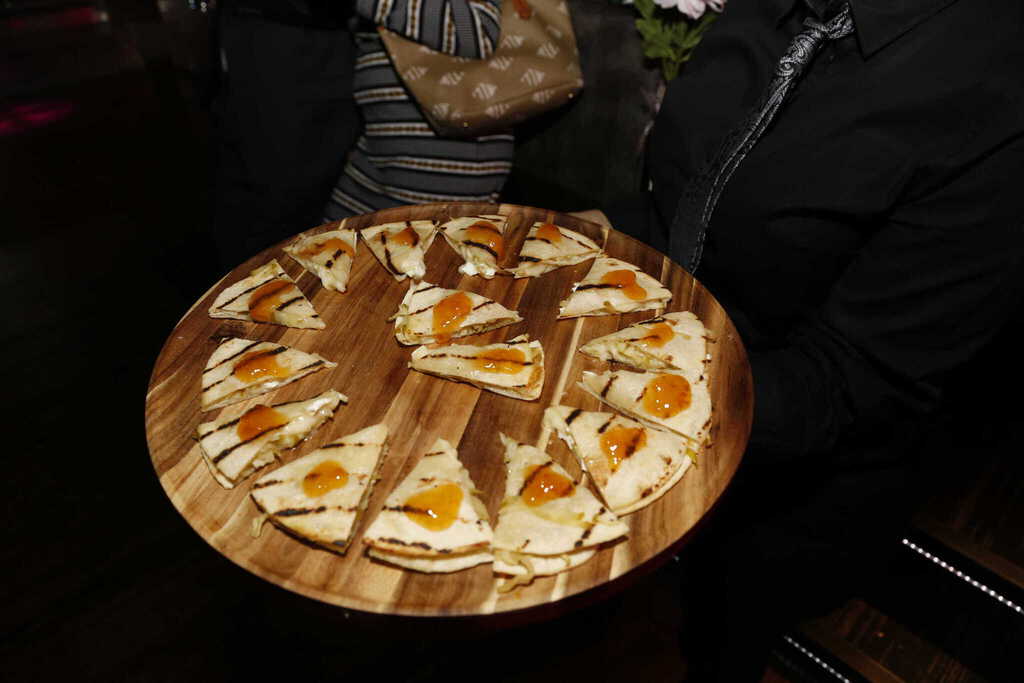 Food prepared for guests at a Double G event